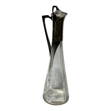 Art Deco Vintage Art Nouveau WMF Secessionist Pewter & Glass Claret c.1906