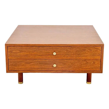 Edward J. Wormley for Dunbar Mid-Century Walnut Low Table With Drawers