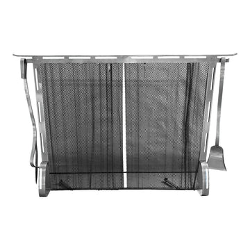 Late 20th Century Chinoiserie Style Fireplace Screen + Tool Set- 3 Pieces