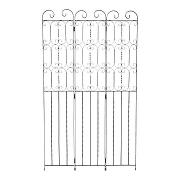 Mid 20th Century Modern Iron Screen — Three-Panel Room Divider