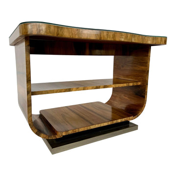 Mid 20th Century Organic Edge Art Deco Wood Side Table