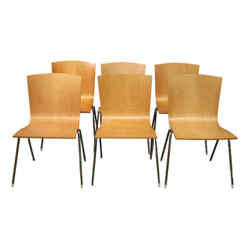 Mid-Century Modern Set of 6 Tango Chairs Attributed to Dakota Jackson
