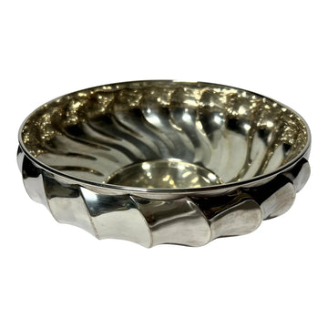 Vintage Italian Art Deco Luciano Sterling Silver Swirl Bowl